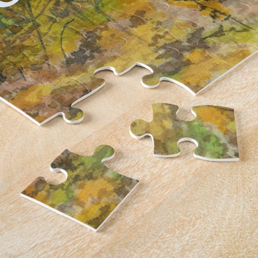 Puzzle L'automne doré dans une aquarelle en chênaie (Côté)