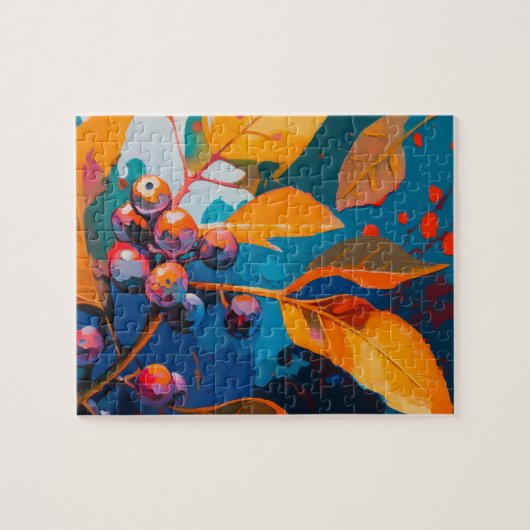 Puzzle L'automne laisse de l'huile peinte. feuillage d'au (Horizontal)