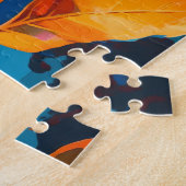 Puzzle L'automne laisse de l'huile peinte. feuillage d'au (Côté)