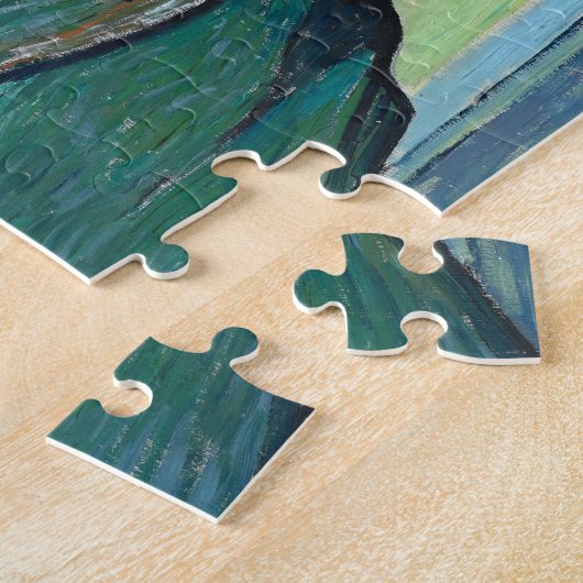 Puzzle L'autoportrait de Van Gogh Peinture d'art ocre en (Côté)