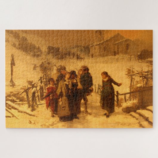 Puzzle L'avalanche en hiver (par Gerolamo Induno) (Horizontal)