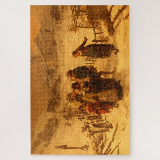 Puzzle L'avalanche en hiver (par Gerolamo Induno) (Vertical)