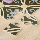 Puzzle Lavande peigne sur Arrière - plan de chocolat (Côté)