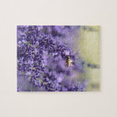 Puzzle Lavande printanière avec abeilles florales violett (Horizontal)