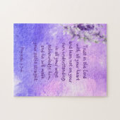 Puzzle Lavande Purple Jardin Fleur Bible Écriture (Horizontal)