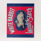 Puzzle Lave lapin blanc étiquette de caisse d'amidon (Vertical)