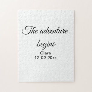 Puzzle L'aventure commence nom date année lieu