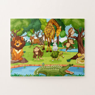 Puzzle L'aventure sauvage Safari : Un Royaume animal dyna