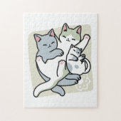 Puzzle Laze Furr Days - Cute Lazy Cats Design (Vertical)