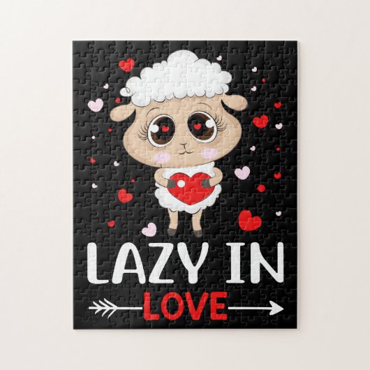 Puzzle Lazy in Love Sheep pour célibataires de la Saint-V (Vertical)