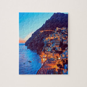 Puzzle ldp POSITANO Côte Amalfi - coucher de soleil pris