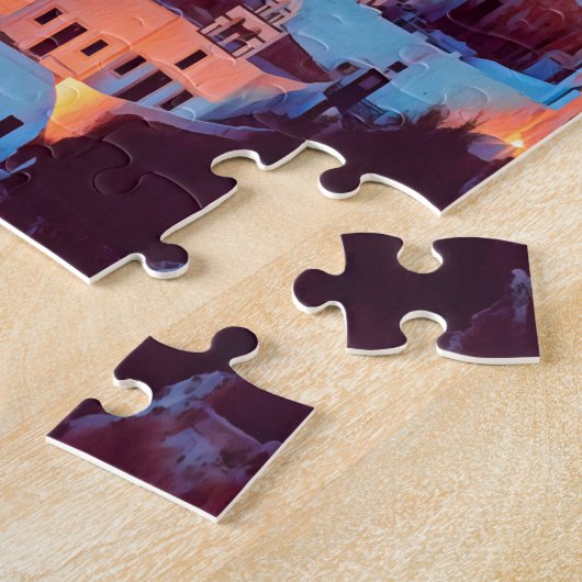 Puzzle ldp SANTORINI - panorama - by nigth - (Côté)