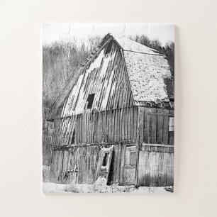 Puzzle Le B&W Old Barn Country surdimensionné