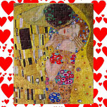 Puzzle Le baiser de Gustav Klimt, Art Nouveau Vintage<br><div class="desc">Le tableau ultime de l'amour, un beau design pour célébrer la Saint Valentin avec! The Kiss (détail) (1907-1908) de Gustav Klimt est un symbole de l'époque victorienne vintage de l'amour d'art et de la peinture romantique mettant en scène un couple romantique dans différentes nuances d'or, motifs et symboles, partageant un...</div>