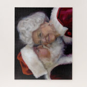 Puzzle Le baiser de Noël - Père Noël embrassant Mme (Vertical)