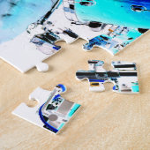 Puzzle Le batteur colle dans des fûts invertis de bleu (Côté)