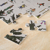 Puzzle Le beau paysage de ski d'hiver (Côté)