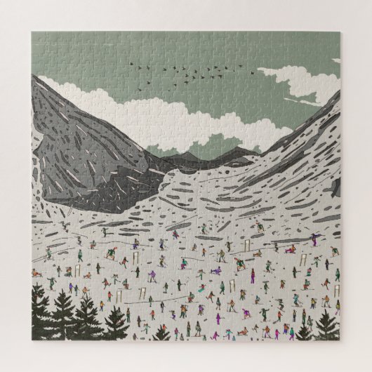 Puzzle Le beau paysage de ski d'hiver (Vertical)