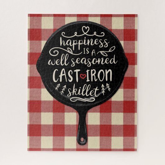 Puzzle Le bonheur est une poêle bien assaisonnée de fer (Vertical)