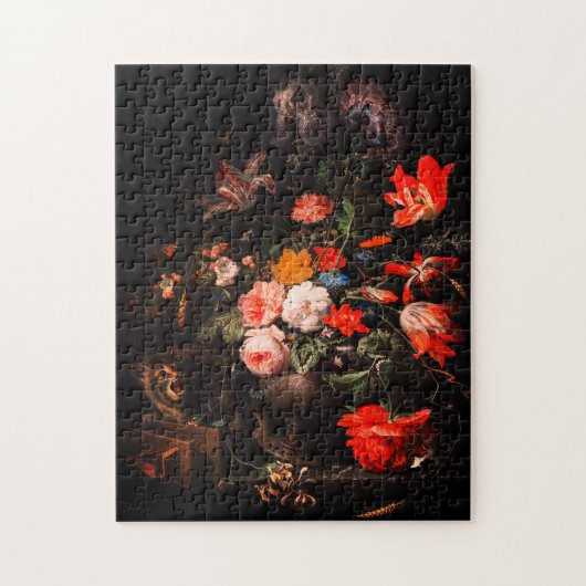 Puzzle Le bouquet renversé par Abraham Mignon (Vertical)