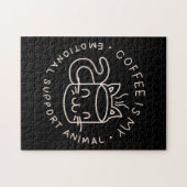 Puzzle Le café est mon animal de soutien émotionnel (Horizontal)
