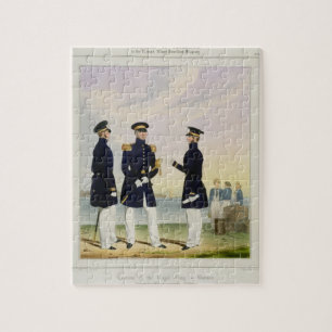 Puzzle Le capitaine, le dirigeant de drapeau et le