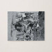 Puzzle Le cavalier accroché au taureau (Horizontal)