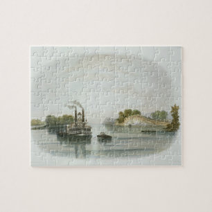 Puzzle Le Caverne-dans-Rock, vue sur l'Ohio, plaquent 7