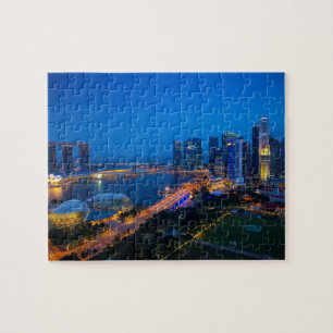Puzzle Le centre-ville de Singapour la nuit