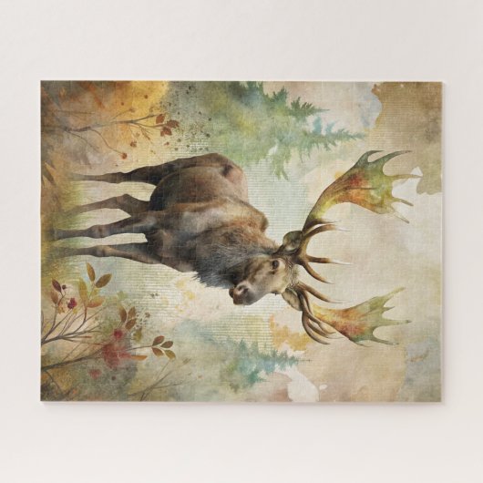 Puzzle Le cerf dans une forêt (Horizontal)