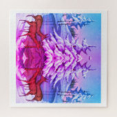 Puzzle Le cerf en art hivernal (Horizontal)