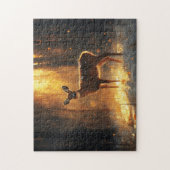 Puzzle Le cerf majestueux dans une forêt d'hiver (Vertical)