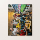 Puzzle Le chat interrompt la soirée de football (Vertical)