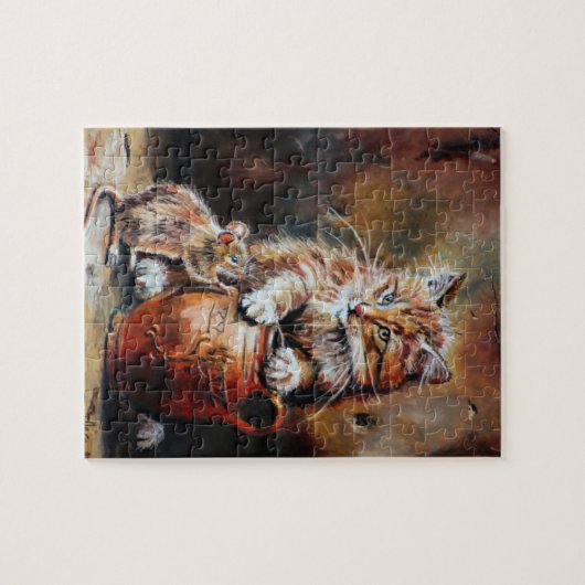 Puzzle Le chat la souris et le pot de graisse (Horizontal)