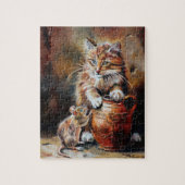 Puzzle Le chat la souris et le pot de graisse (Vertical)