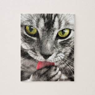 Puzzle Le chat lèche