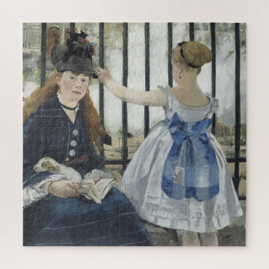 Puzzle Le Chemin de fer - Manet Impressionniste Peinture  (Vertical)