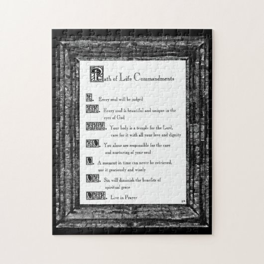 Puzzle Le chemin de vie des commandements (Vertical)