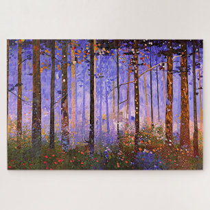 Puzzle Le chemin secret du cerf - Paysage boisé étendu