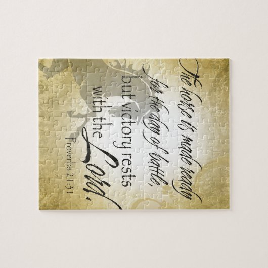 Puzzle Le cheval est fait à écriture sainte prête de (Horizontal)