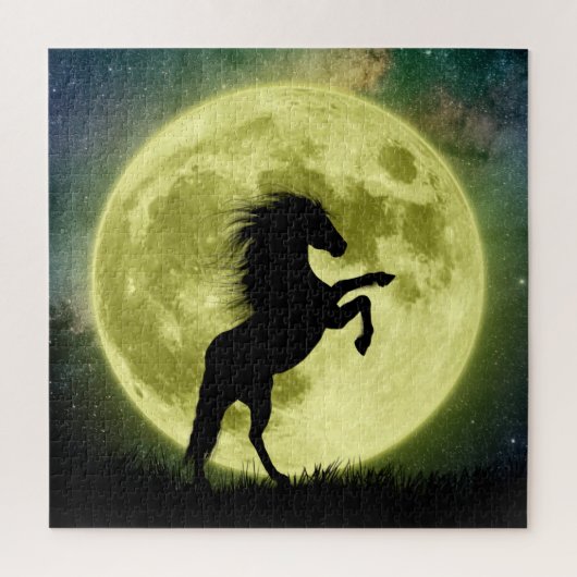 Puzzle Le cheval et la lune jaune (Vertical)