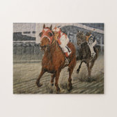 Puzzle Le cheval Thoroughbred gagne la course (Horizontal)