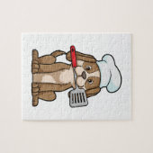 Puzzle Le chien cuisinier avec le casquette et la spatule (Horizontal)