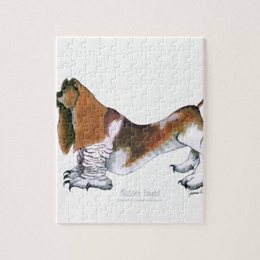 Puzzle le chien de basset, fernandes élégants (Vertical)