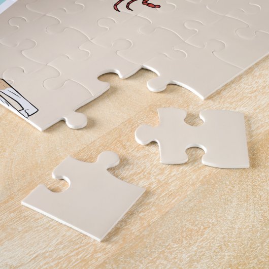 Puzzle Le Chien De La Faune Et L'Iggy Blanche À Une Plage (Côté)