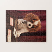 Puzzle Le chiot joue aux cartes (Horizontal)