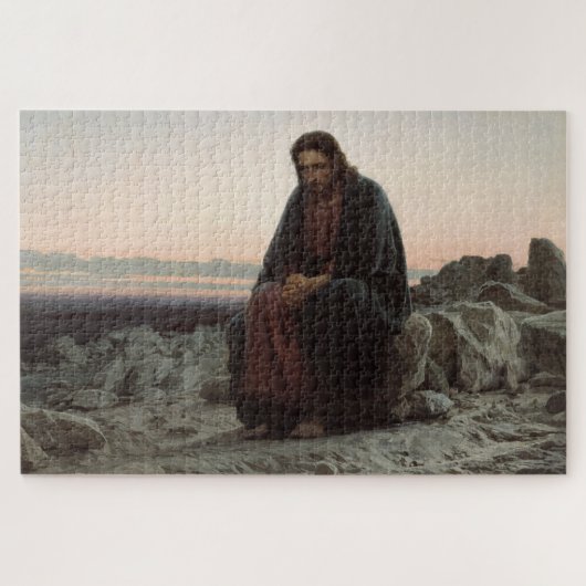 Puzzle Le Christ dans le désert (par Ivan Kramskoi) (Horizontal)