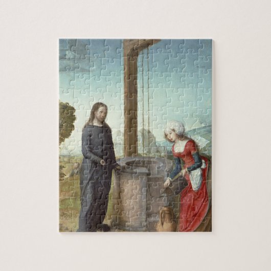 Puzzle Le Christ et la femme de Samaria, c.1500 (huile (Vertical)