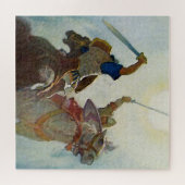 Puzzle « Le combat à l'épée fut féroce » par NC Wyeth (Horizontal)