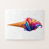 Puzzle Le cône de glace classique vibrant de SlipperyJoe' (Horizontal)